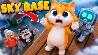 We Built A SECRET SKYBASE! 🥹 in I Am Cat VR