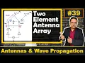 Two Elements Antenna Array Phase Difference Electric Field Array Factor Explained