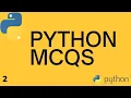 Python MCQs Part - 2 Basics of Python Programming PYTHON