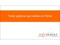 Tkinter graphical user interface for Python