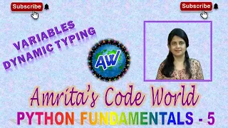 7 Python Tutorial for Beginners Python Fundamentals Variables Dynamic Typing
