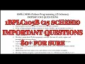 Python Programming Important questions 1BPLC105B 25 scheme 1st sem