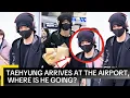 Lagu Taehyung Arrives at the Airport in a Fully Covered Outfit, Netizens Ask: Where Is V Headed?