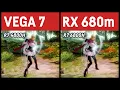 VEGA 7 vs Radeon RX 680m RDNA2 in 1080p