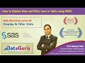 Display Filter Data in SAS Lecture PROC PRINT FREQ MEANS and Where BASE SAS TRAINING