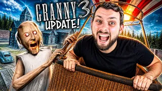 Granny 3 Dostala Šialený UPDATE! Ušiel som BALÓNOM ( Nový Koniec )