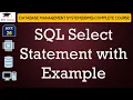 L76 SQL Select Statement with Example Database Management System DBMS Lectures in Hindi