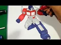 OPTIMUS PRIME WITH GIANT WEAPON Coloring Pages SAILANY Coloring Kids