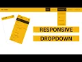 How To Create A Responsive Dropdown Menu using HTML CSS and JavaScript Mobile First Design