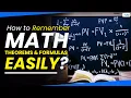 How to memorize math theorem formulas Easy to remember math formulas Letstute