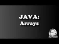 JAVA Arrays - by Sir Eudz