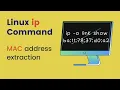 Bash script to extract the name of network interfaces and their MAC address using the ip command