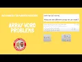 Array Word Problems