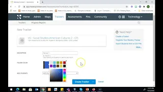 Creating Trackers from Curriculum Maps in MasteryConnect