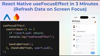 React Native useFocusEffect in 3 Minutes Refresh Data on Screen Focus
