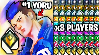 Pro Radiant Yoru VS 3 of Every Rank, until he loses