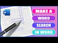 How to Make a Word Search in MS Word Microsoft Word Tutorials