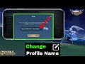 How To Change Name in Mobile Legends 2024 Change Your MLBB Profile Name