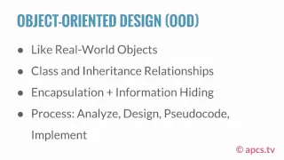 Lecture 7 - Object Oriented Programming