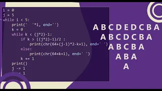 92 Alphabet Triangle Pattern without any pre-defined method using while loop in Python