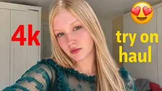 4K Ultimate Transparent Lingerie See-through Dresses Micro Bikini Try On Haul 002