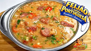 DELICIOSO FEIJÃO À MODA PORTUGUESA: MUITO SUCULENTO E SABOROSO!