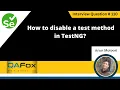 How to disable a test method in TestNG Selenium Interview Question