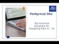 Top 10 Postgresql Dba Interview Questions and Answers For 2025 Part 22