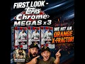 First Look - 2026 Topps Chrome Megas x 3 Orange X-fractor 25 and Purple 75