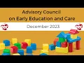 September 2024 - Advisory Council on Early Education and Care