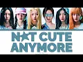 ILLIT - NOT CUTE ANYMORE // You as a Member // KARAOKE // (6 Members Ver.) Color Coded Lyrics