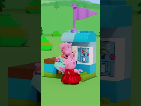 Rain Rain Go Away at the Fun Fair! 🎡 #PeppaPigTales #Shorts  #LEGODUPLO