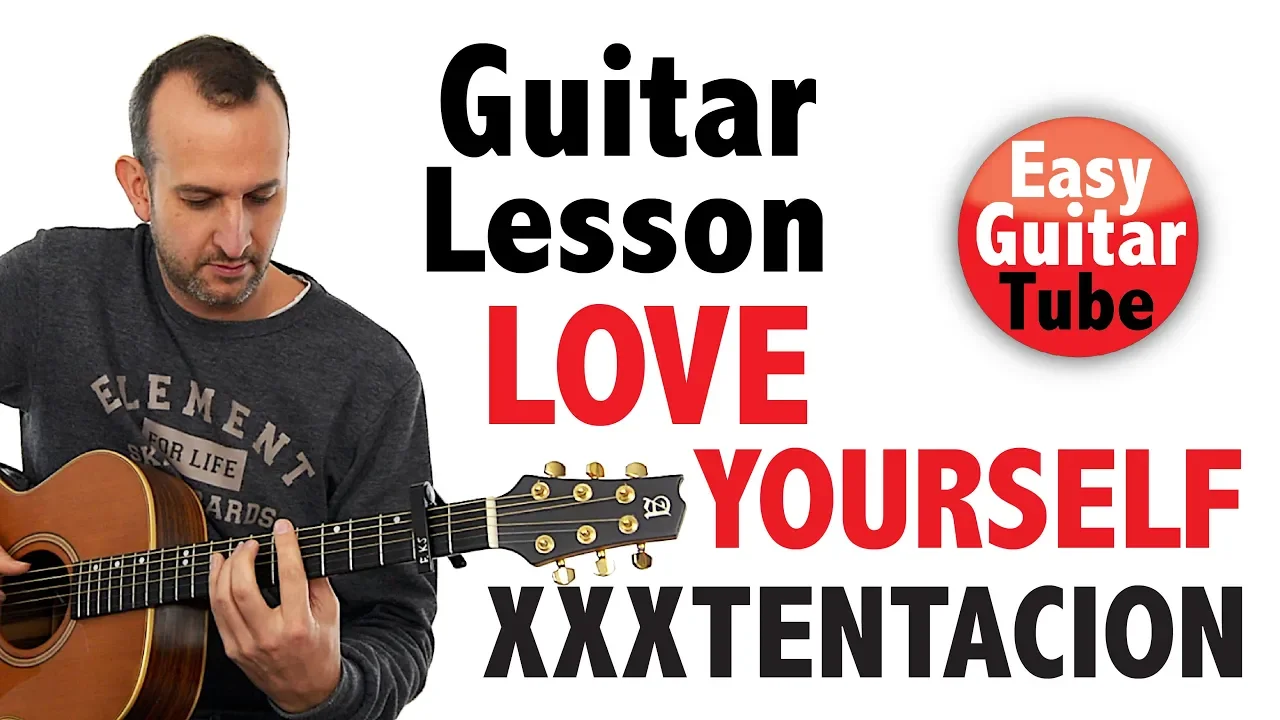 XXXTENTACION - Love Yourself // Guitar lesson + TAB (Tutorial, how to play)