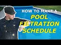 How To Make a Pool Filtration Schedule