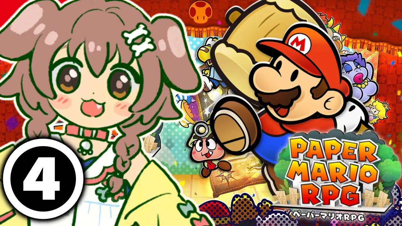 ラストまで！【ド★初見】はじめての「ペーパーマリオRPG」遊ぶよ～！【戌神ころね/ホロライブ】