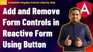 Add Remove Form Controls in Reactive Form Reactive forms in angular Complete Angular Tutorial