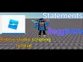 Roblox Scripting Tutorial How to use statements Beginners