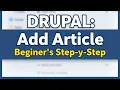 How to Add an Article in Drupal