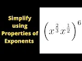 How to use Properties of Rational Exponents to Simplify x x 6
