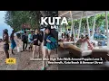 KUTA, Bali After High Tide Walk Around Poppies Lane 2, Beach, \u0026 Benesari Street Bali Walking Tour 4K