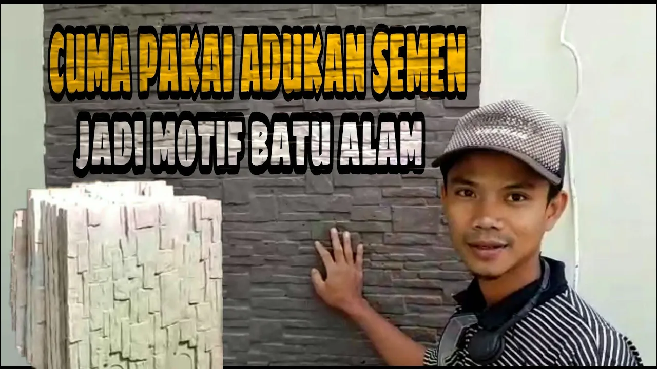 Batu alam vs keramik motif batu alam. 