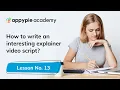 5 Editing your final script Lesson 13