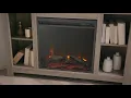 44 Wood Corner Fireplace TV Stand - Driftwood