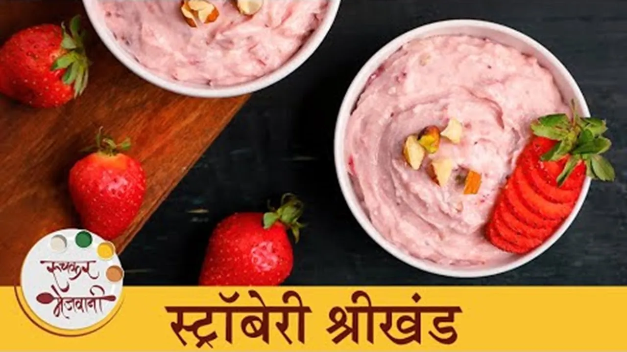      " "   Strawberry Shrikhand Recipe   Shilpa