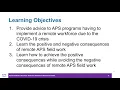 APS TARC Webinar How to Successfully Manage an APS Program with a Remote Workforce