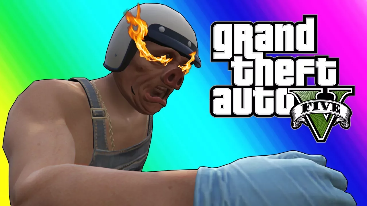 GTA 5 Online Funny Moments - Stopping the Train and WILDCAT SMASH!!