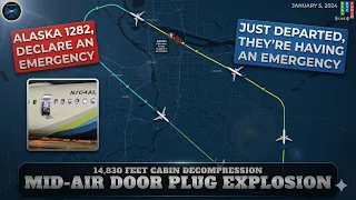 Alaska Airlines 1282 Door blows out at 16000 feet Full ATC Phone Tapes