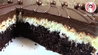 كيكة الباونتي الباردة اللذيذة كيك بجوز الهند الباردة حلويات سهلة وبسيطة مع رباح محمد الحلقة 298 