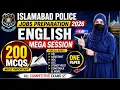 Islamabad Police Jobs Preparation 2026 English Mega Session 200 Most Important MCQs Complete