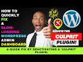How to Quickly Fix a Slow-Loading WordPress Admin Dashboard by Deactivating this Plugin